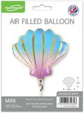 Oaktree Mini Shape 10inch/25.5cm Shell Iridescent (For Air) Packaged - Foil Balloons